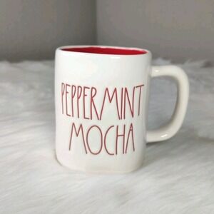 Rae Dunn Peppermint Mocha Mug Artisan Collection By Magenta Red Interior Holiday